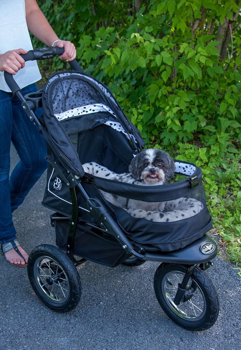 No-Zip NV Pet Stroller for Cats/Dogs, Zipperless Entry, Easy One-Hand Fold, Gel-Filled Tires, Plush Pad + Weather Cover Included, 3 colors - Image 12