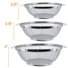 3pcs Premium Stainless Steel Colander Set- 3, 4 And 5 Quart - Image 3