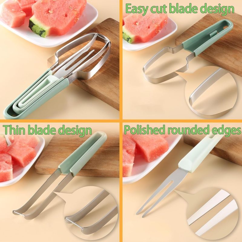 3-In-1 Stainless Steel Watermelon Fork, Slicer And Cutter - Image 2