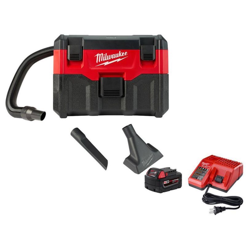 0880-20-48-59-1850 M18 18-Volt 2 Gal. Lithium-Ion Cordless Wet/Dry Vacuum with M18 XC 5.0 Ah Starter Kit - Image 16