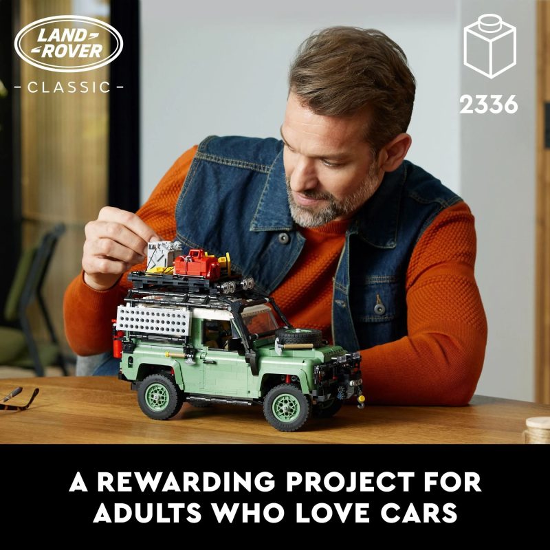 LEGO Icons Land Rover Classic Defender 90 10317 Model Car Building Set for Adults and Classic Car Lovers, this Immersive Project based on an Off-Road Icon Makes a Great Graduation Gift for Him or Her - Image 3