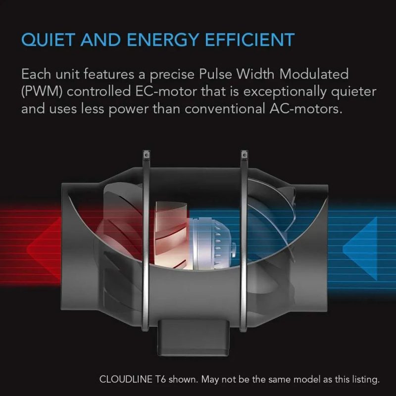 AC Infinity 8" Inline Duct Fan with Temperature Humidity VPD Controller, WiFi Integrated App Control - Image 4