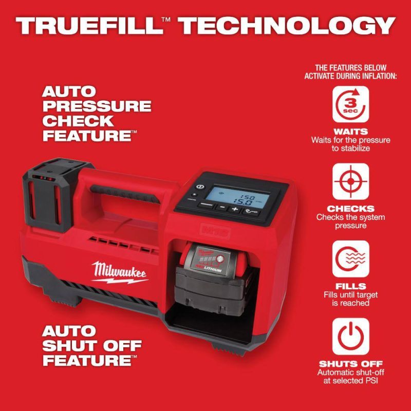 2848-20 M18 18-Volt Lithium-Ion Cordless Inflator (Tool-Only) - Image 19