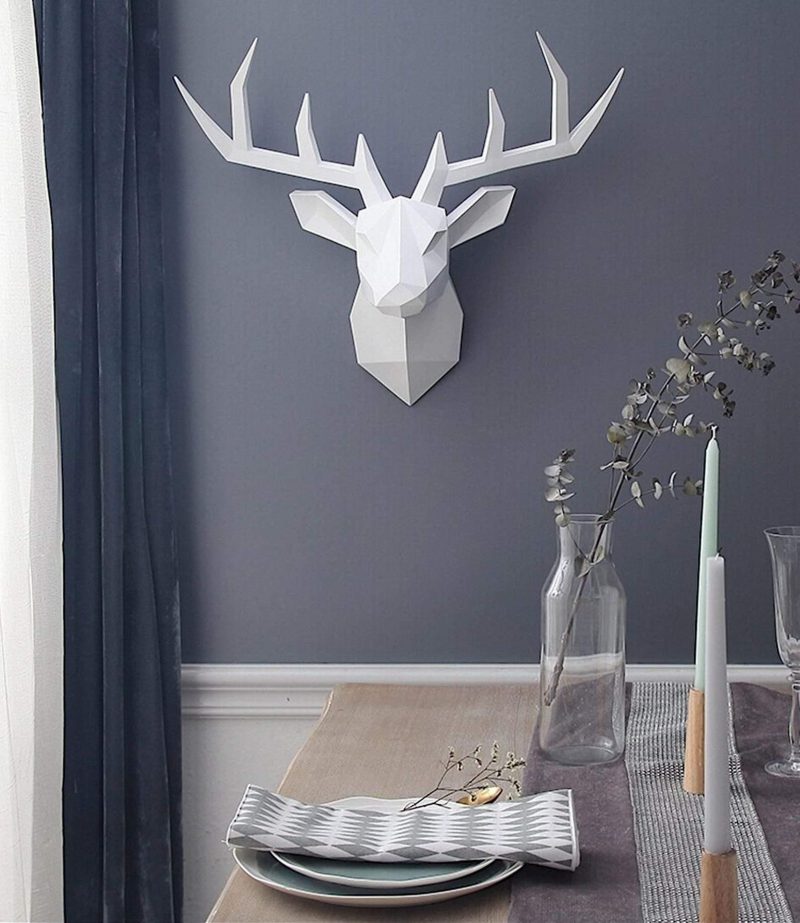 3D Deer Head Wall Statue - Image 3