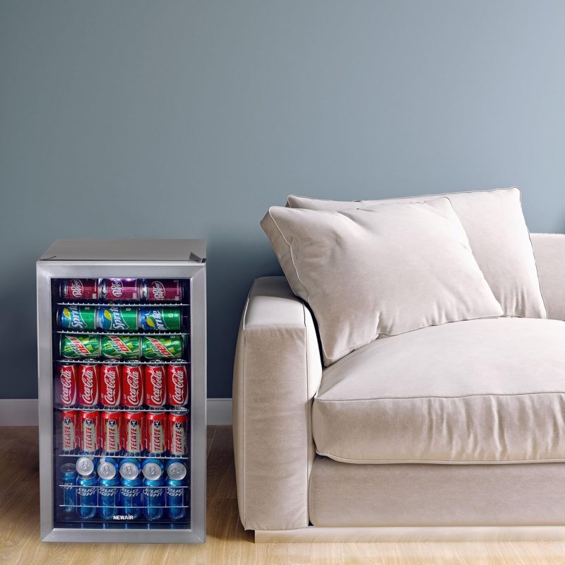 Beverage Refrigerator Cooler | 126 Cans Free Standing with Right Hinge Glass Door | Mini Fridge Beverage Organizer Perfect For Beer, Wine, Soda, And Cooler Drinks - Image 36