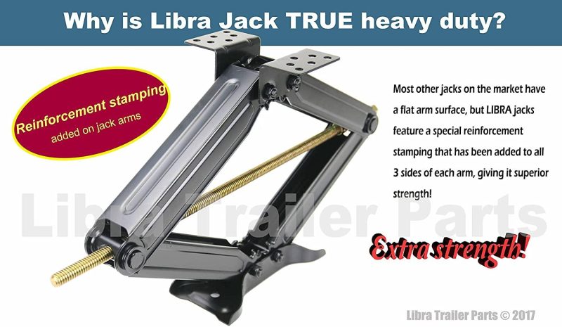 Set 4 Libra 24′′ 6000lbs RV Trailer Stabilizer Leveling Scissor Jacks w/ Dual Power Drill sockets & mounting Hardware Set - Image 6