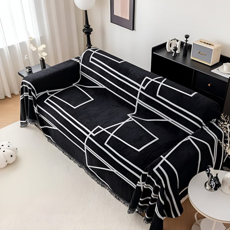 Abstract Grid Sofa Cover - Image 8