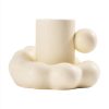 Abstract Ceramic Cloud Mug with Saucer