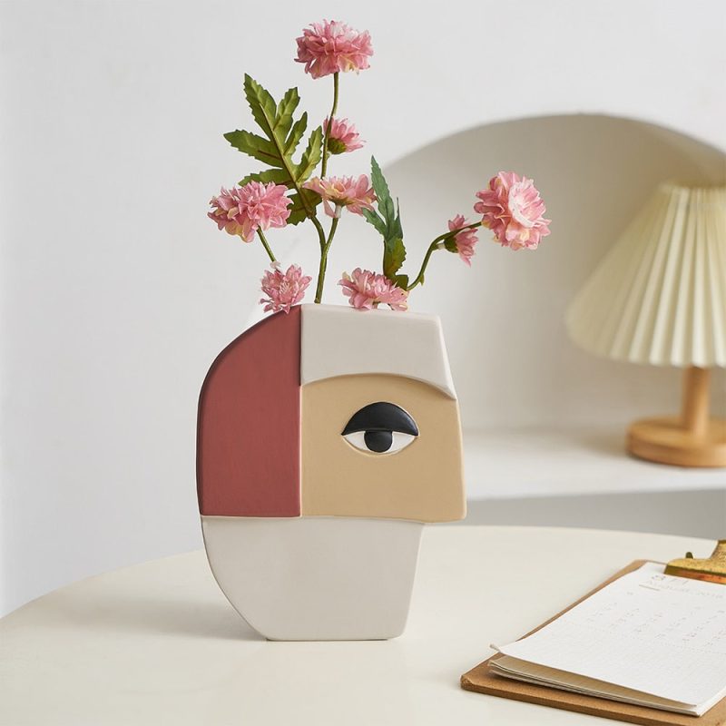 Abstract Art Face Vase - Image 9