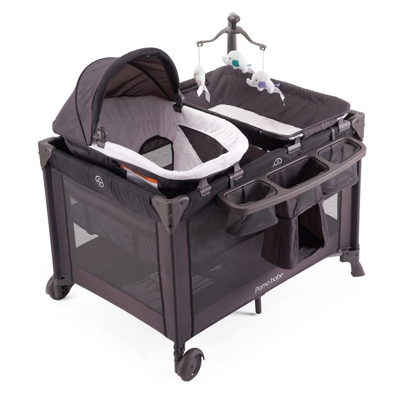 Pamo Babe Unisex Nursery Center Playard with Bassinet & Changing Table - Image 8