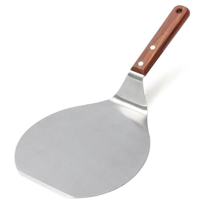 13 Inch Long Wooden Handle Stainless Steel Cake And Pizza Peel - Image 2