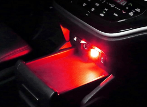 4 PCS USB LED Portable Universal Car Vehicle Interior Ambient Atmosphere Lamp Plug-in Decor Night Light Kit