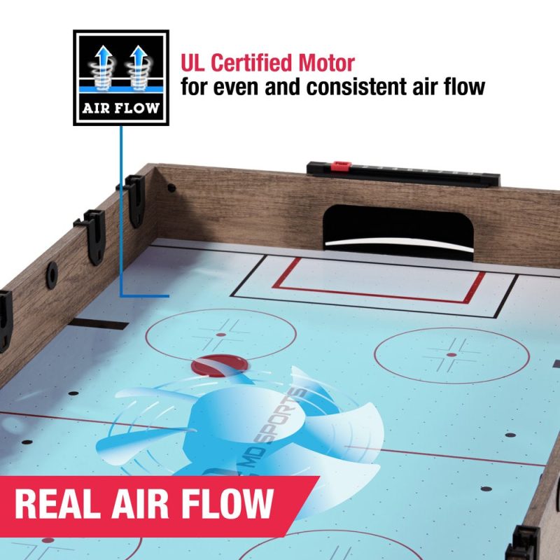 MD Sports 48" Combo Air Powered Hockey, Foosball, and Billiard Game Table - Image 5