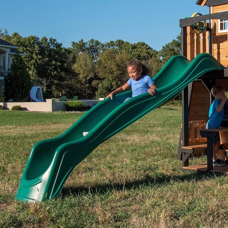 Backyard Discovery 10 Foot Wave Slide, Easy One Piece Installation, Green - MadeInUSA - Image 3