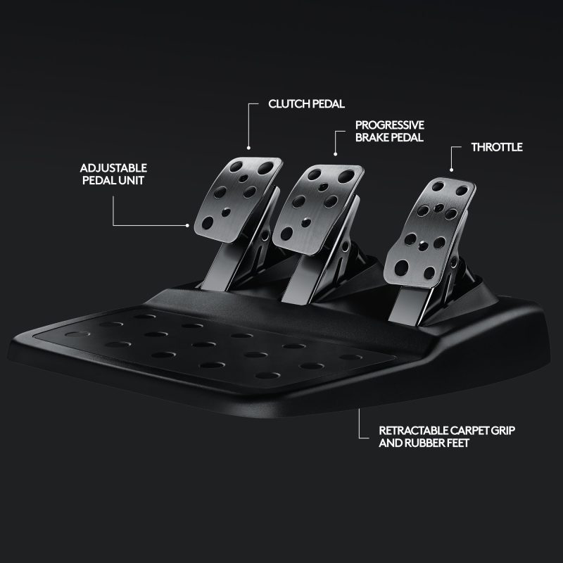 Logitech – G29 Driving Force Racing Wheel and Floor Pedals for PS5, PS4, PC, Mac – Black - Image 7