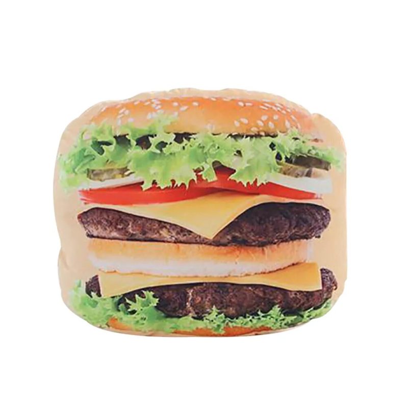 3D Big Funny Food Pizza Donut Hamburger Hotdog Cookie Inspired Design Soft Nap Cushion Decorative Couch Bed Throw Pillows - Image 4