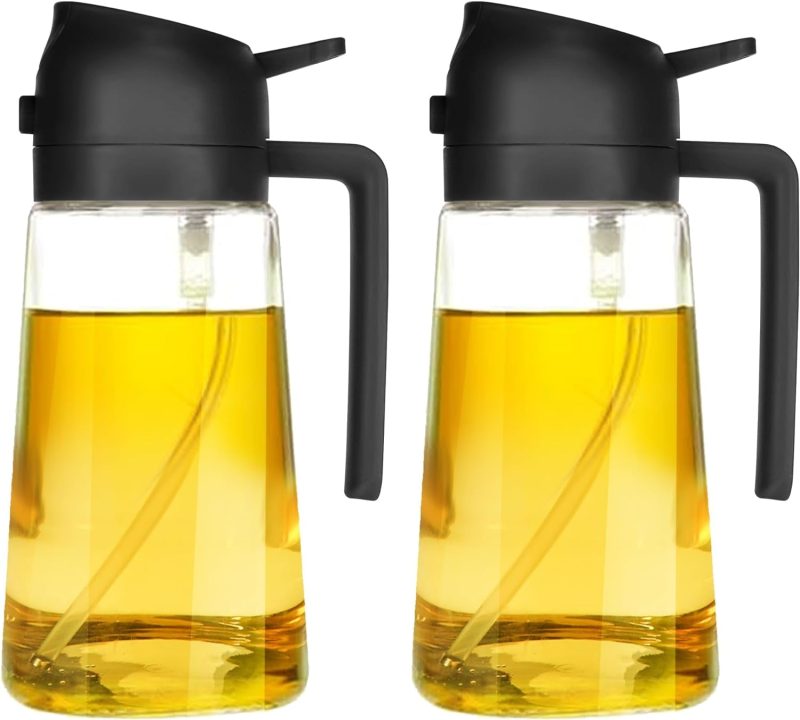 16 Oz Oil Dispenser Bottle for Kitchen – 2 in 1 Olive Oil Dispenser and Oil Sprayer – 470Ml Olive Oil Bottle - Image 13