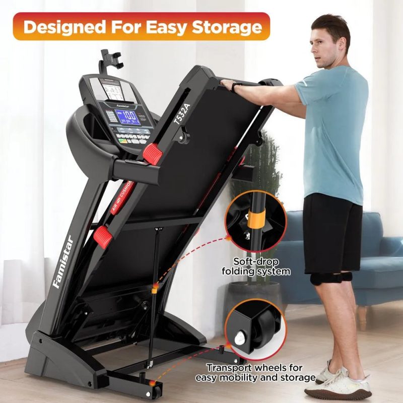 Famistar Folding Treadmill for Home with 15 Levels Auto Incline, 300LB Capcity, 10MPH Fast Speed Controls sgtnighsdesigns - Image 15