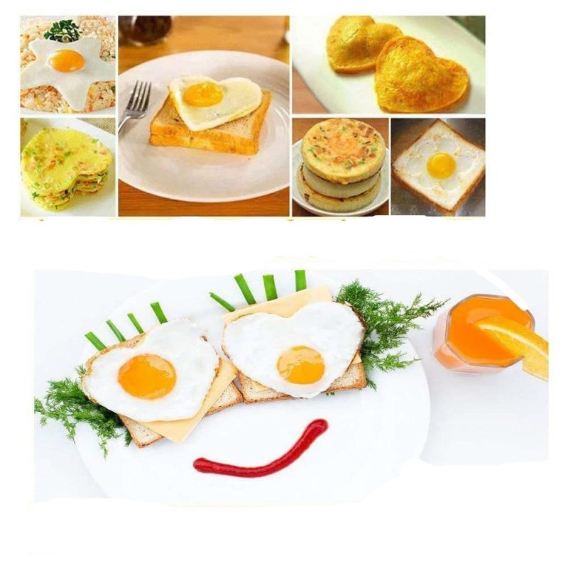 5Pcs Non Stick Stainless Steel, Fried Egg, Pancake Ring Mold - Image 10
