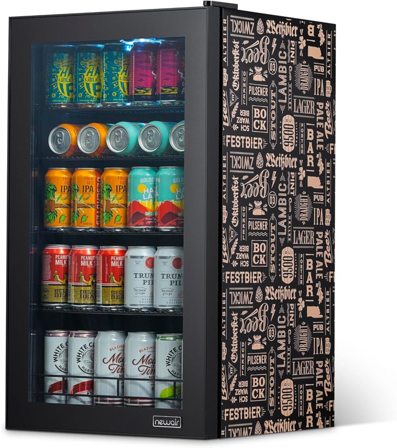 Beverage Refrigerator Cooler | 126 Cans Free Standing with Right Hinge Glass Door | Mini Fridge Beverage Organizer Perfect For Beer, Wine, Soda, And Cooler Drinks - Image 71