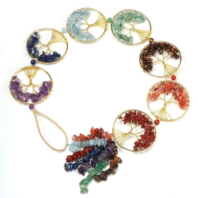 7 Chakra Tree Of Life Wall Hanging Pendant - Image 2