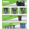 Toter 64 Gallon Black Rolling Outdoor GarbageTrash Can with Wheels and Attached Lid 79264-R2200 - Image 8