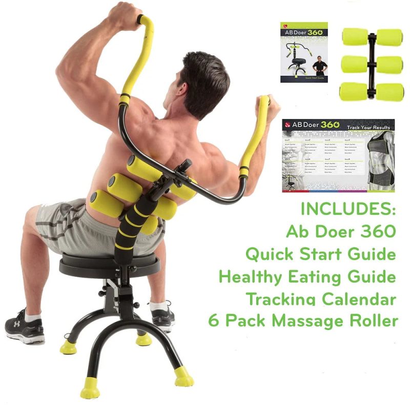 AB Doer 360 Fitness System with 6 Pack Back Roller Provides an Abdominal and Total Body Workout with Aerobics to Burn Calories and Work Muscles Simultaneously. - Image 2