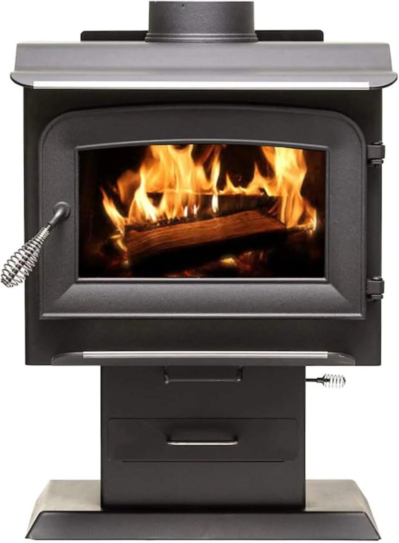 Ashley Hearth AW1120E-P 1200 Sq. Ft. Pedestal Wood Stove - Image 3