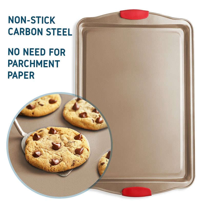 6 Piece Baking Sheet Pan Set Nonstick Cookie Sheets Spatula and Silicon Brushes - Image 13
