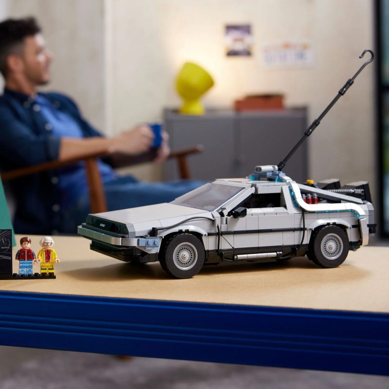 LEGO Icons Back to the Future Time Machine 10300, Model Car Building Kit, Based on the DeLorean from the Classic Movie - Image 7
