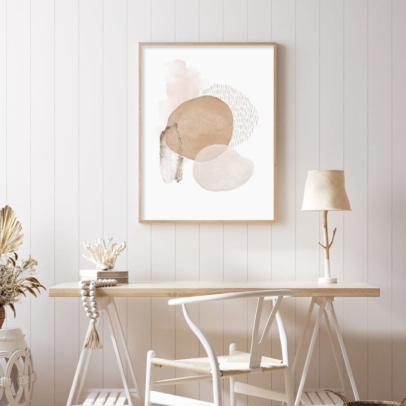 Abstract Beige Pink Dot - Image 4