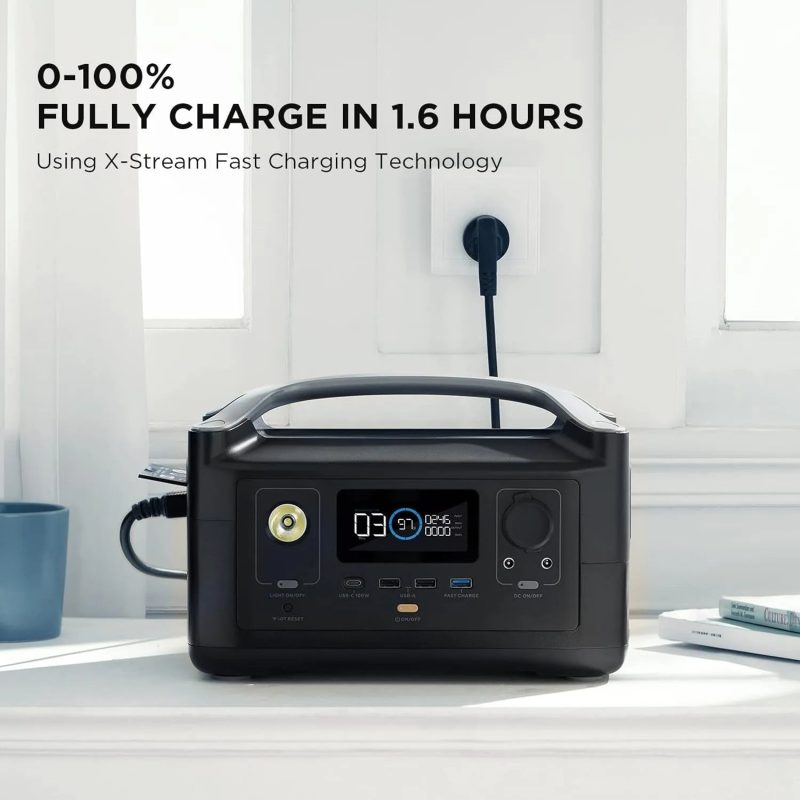 EF ECOFLOW RIVER 288Wh Portable Power Station 3 x 600W AC Outlets & LED Flashlight - Image 2