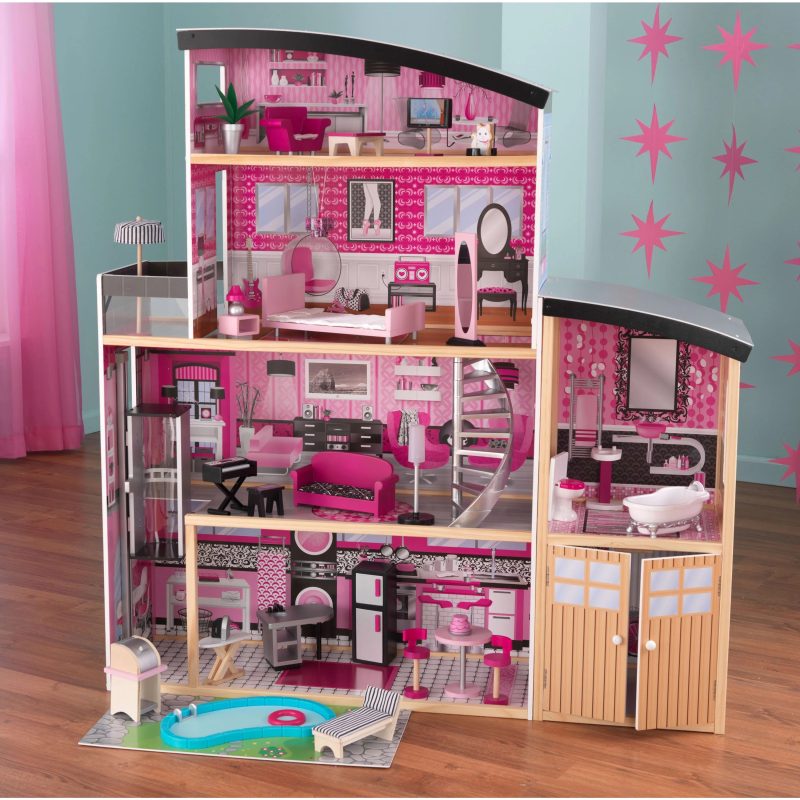 KidKraft Sparkle Mansion Wooden Dollhouse with 30 Accessories - Image 2