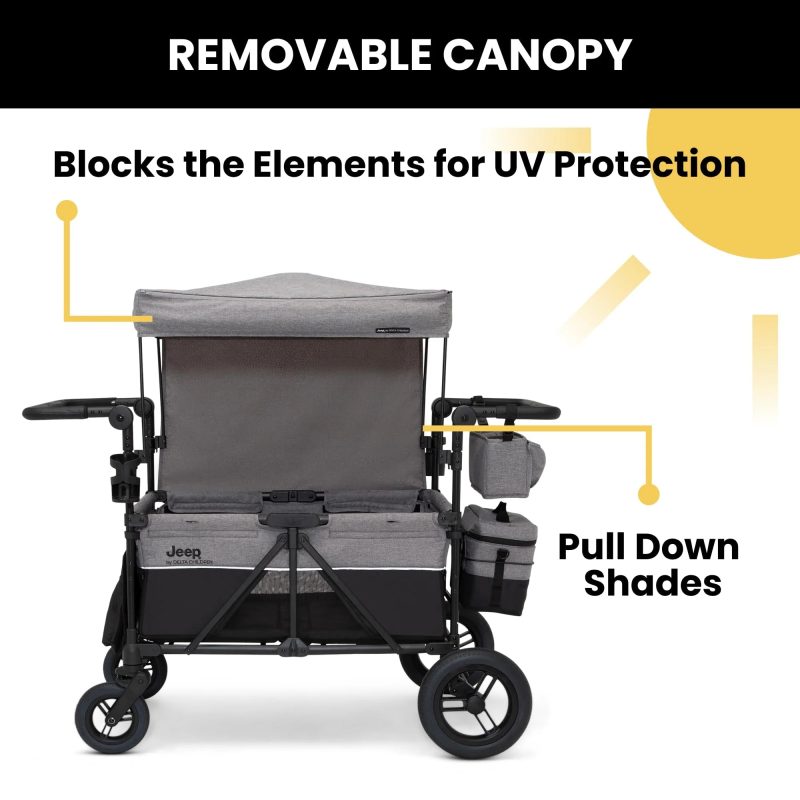 Jeep Wrangler Deluxe 4 Seater Stroller Wagon by Delta Children - 图片 3
