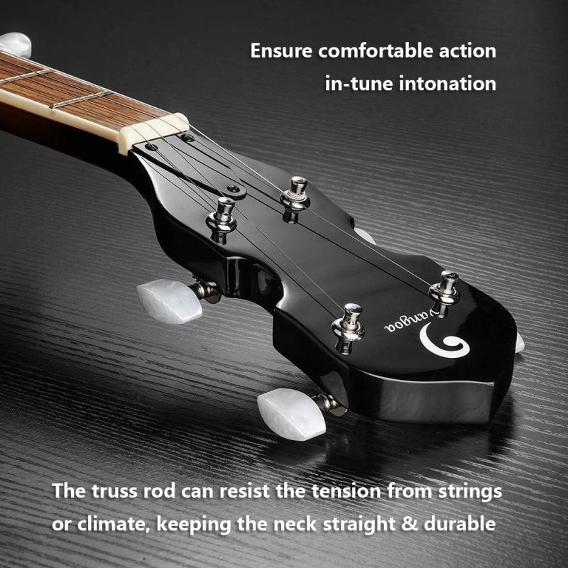 Banjo 5 String Full Size Banjos Set with Resonator, Remo Head, Beginner Banjo Kit with Closed Back, Premium Accessories for Adults, Teenager - Image 13