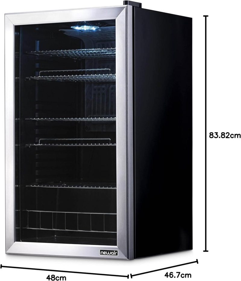 Beverage Refrigerator Cooler | 126 Cans Free Standing with Right Hinge Glass Door | Mini Fridge Beverage Organizer Perfect For Beer, Wine, Soda, And Cooler Drinks - Image 47