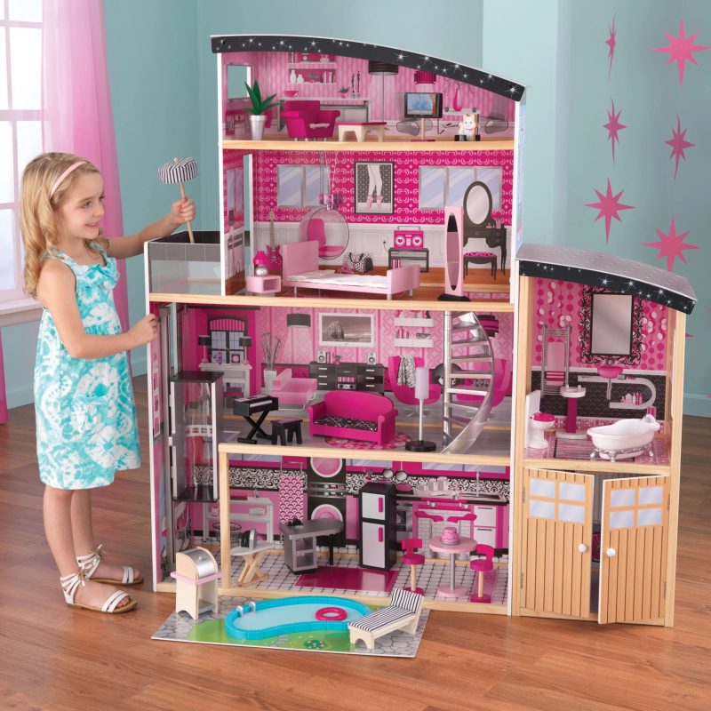 KidKraft Sparkle Mansion Wooden Dollhouse with 30 Accessories - Image 3