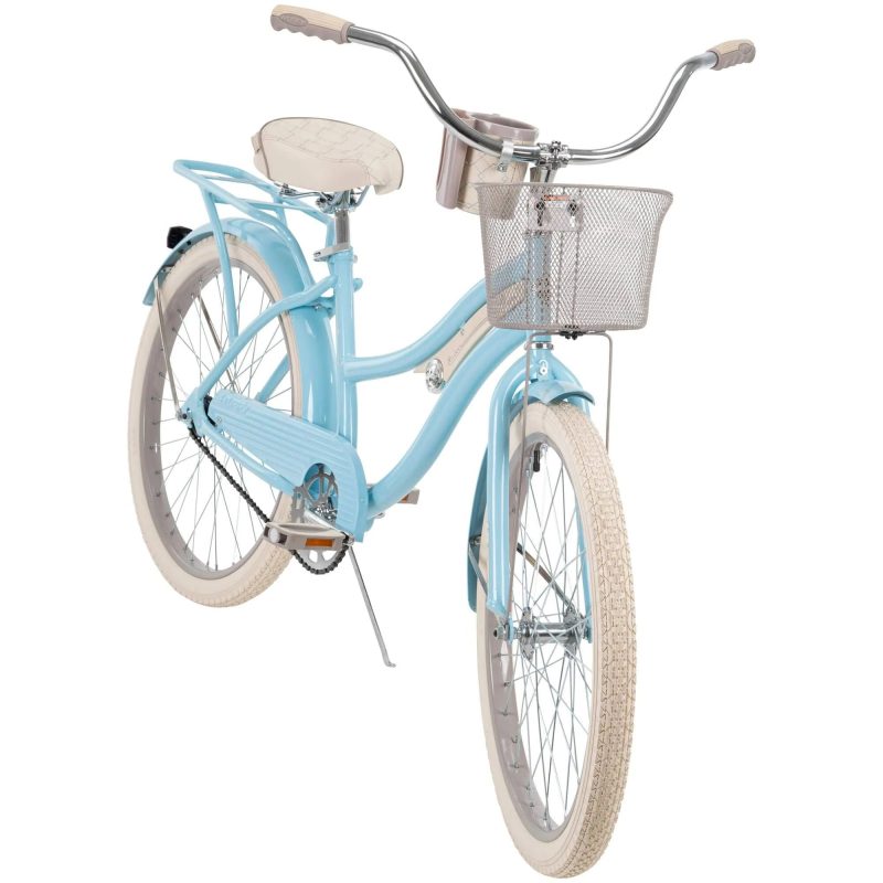 Huffy 24 in. Girls nel Lusso Women's Classic Beach Cruiser Bike, Light Blue - MadeInUSA - 图片 2
