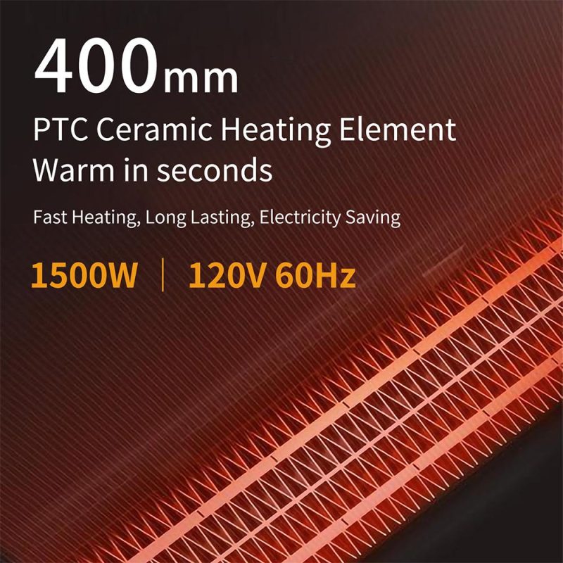 Portable heating tower instant space heater overheat protection white - Image 4