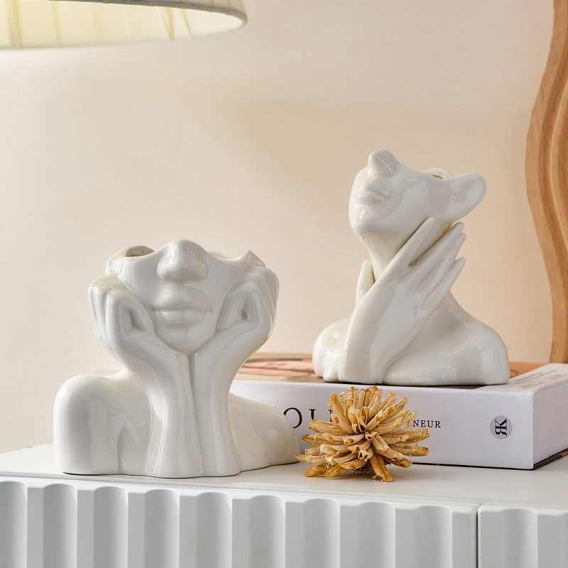 Abstract Facial Expression Vase - Image 6