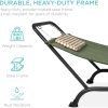 Best Choice Products Outdoor Hammock Bed with Stand for Patio, Backyard, Garden, Poolside w/Weather-Resistant Polyester, 500LB Weight Capacity, Pillow, Storage Pockets - Red - Image 9