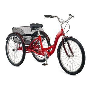 Schwinn Meridian Deluxe Adult Tricycle Bike, Three Wheel Cruiser, 26-inch Wheels, Low Step-Through Aluminum Frame, Adjustable Handlebars, Large - MadeInUSA