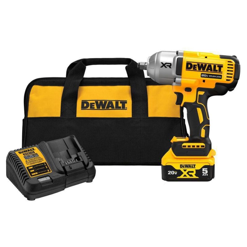 DEWALT 20V MAX Lithium-Ion Cordless 1/2 in. Impact Wrench Kit DCF900P1 - Image 10