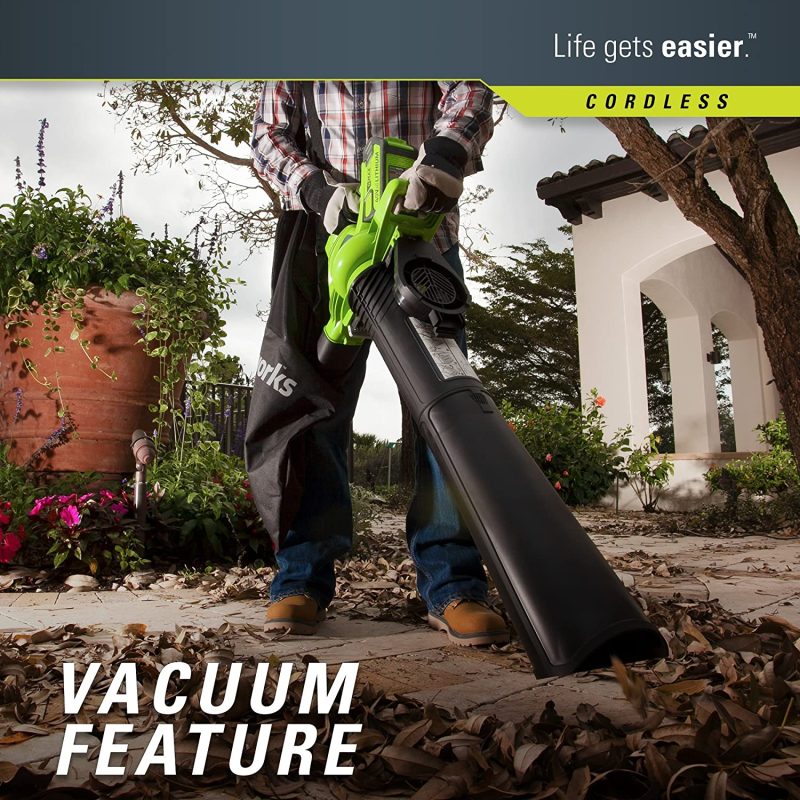 40V 185 MPH Variable Speed Cordless Leaf Blower/Vacuum, 4.0Ah Battery and Charger Included 24322 - Image 4