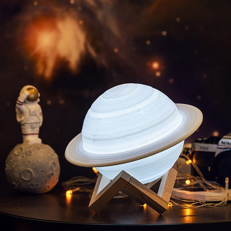 3D Saturn Lamp – Realistic Planet Night Light for Cosmic-Themed Home Decor - Image 2