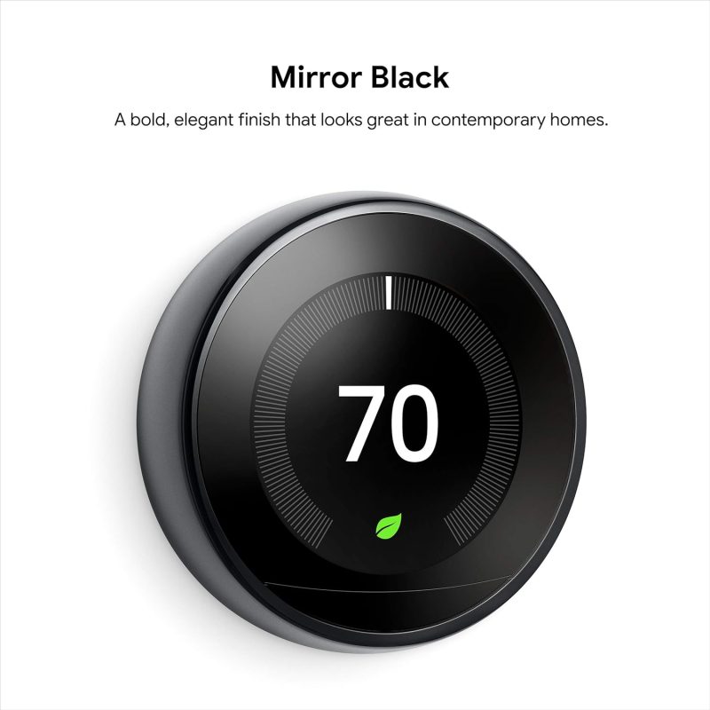 Nest 3rd Gen Learning Thermostat, Programmable Smart, Alexa Compatible, White, Wi-Fi, Energy Saving, Home Use - Image 23