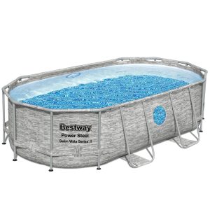 Bestway Power Steel Swim Vista 14' x 8'2" x 39.5" Above Ground Pool Set - MadeInUSA