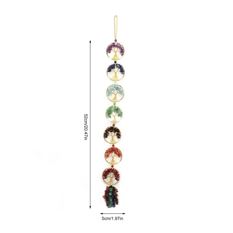 7 Chakra Tree Of Life Wall Hanging Pendant - Image 7