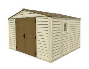 DuraMax 10.5’x13′ Woodbridge Plus Vinyl Shed with Foundation