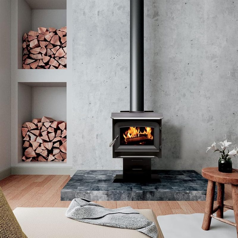 Ashley Hearth AW1120E-P 1200 Sq. Ft. Pedestal Wood Stove - Image 7